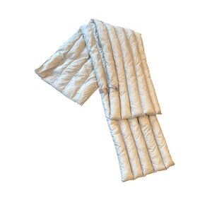 Look Quilted Beige Nylon Polyester Puffer Scarf One Size